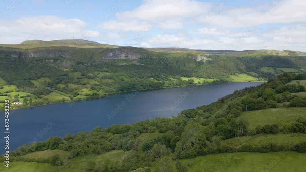 The scenic lake in the valley at Glencar, Leitrim, Sligo, Ireland The scenic lake in the valley at Glencar, Leitrim, Sligo, Ireland