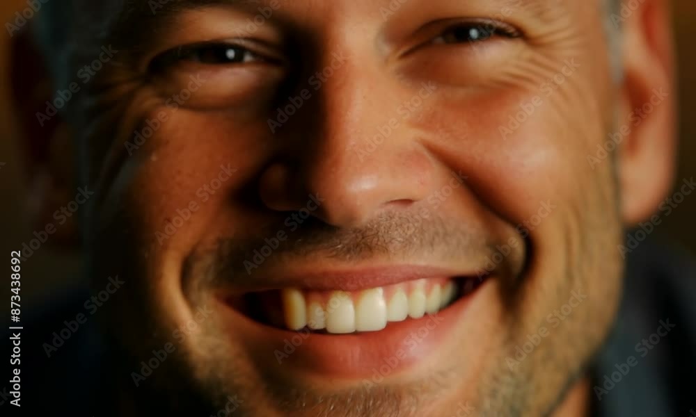 The handsome man seems surprised and excited, his face radiates joy and a smile.
The handsome man seems surprised and excited, his face radiates joy and a smile.