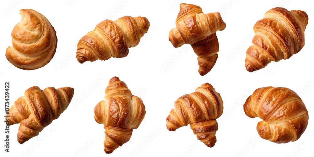 set of croissant PNG , Warm and Flaky Croissant isolated on a transparent background croissant png set of croissant PNG , Warm and Flaky Croissant isolated on a transparent background croissant png