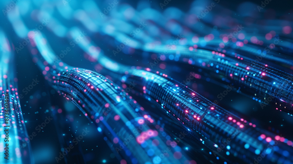 Abstract Digital Data Flow with Blue and Pink Light Trails
Abstract Digital Data Flow with Blue and Pink Light Trails