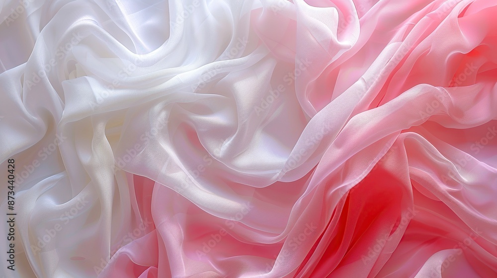 White and Pink Draped Fabric White and Pink Draped Fabric