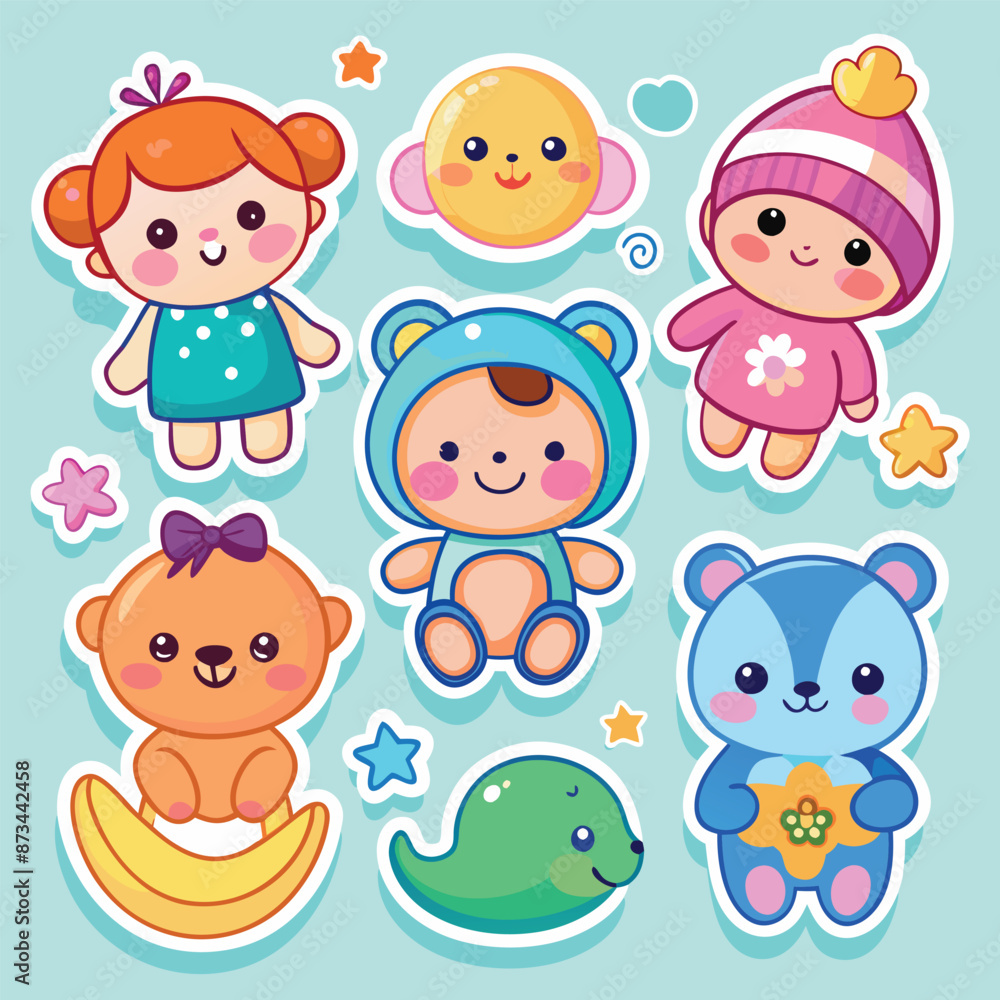 cute baby sticker set cute baby sticker set
