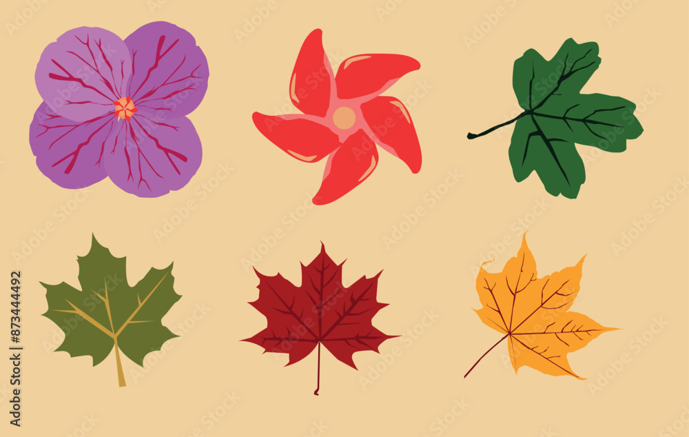 leaves and flowers vector leaves and flowers vector