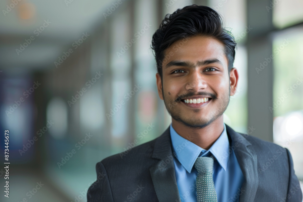 Indian handsome man smiling, Business Analyst Indian handsome man smiling, Business Analyst