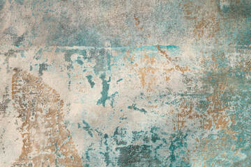 Ingelijste posters Verweerde muur Beige blauwe denim grunge structuur  © Liliia
