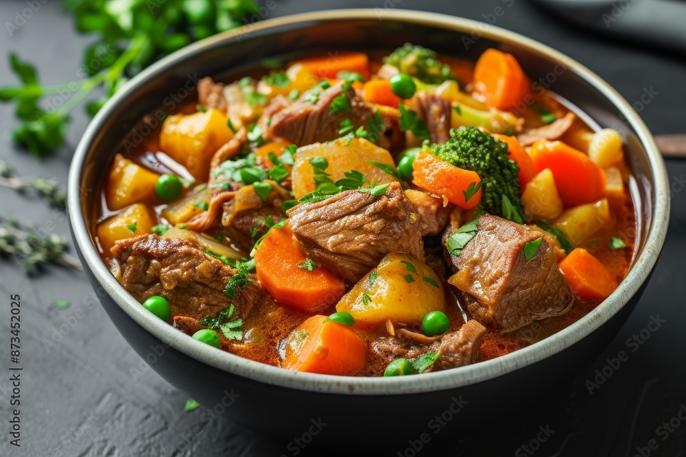 Tender Beef stew vegetables sauce. Meal recipe. Generate Ai Tender Beef stew vegetables sauce. Meal recipe. Generate Ai