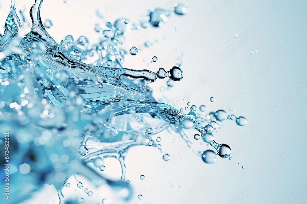 Dynamic close-up of water splash showcasing liquid in motion, capturing the fluidity and purity of water droplets. Dynamic close-up of water splash showcasing liquid in motion, capturing the fluidity and purity of water droplets.