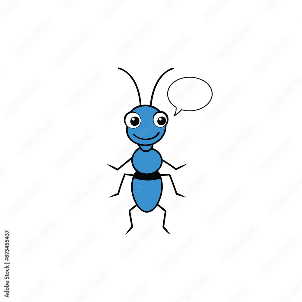 Fototapeta premium Flat Modern icon of Ant speaks vector Illustration 