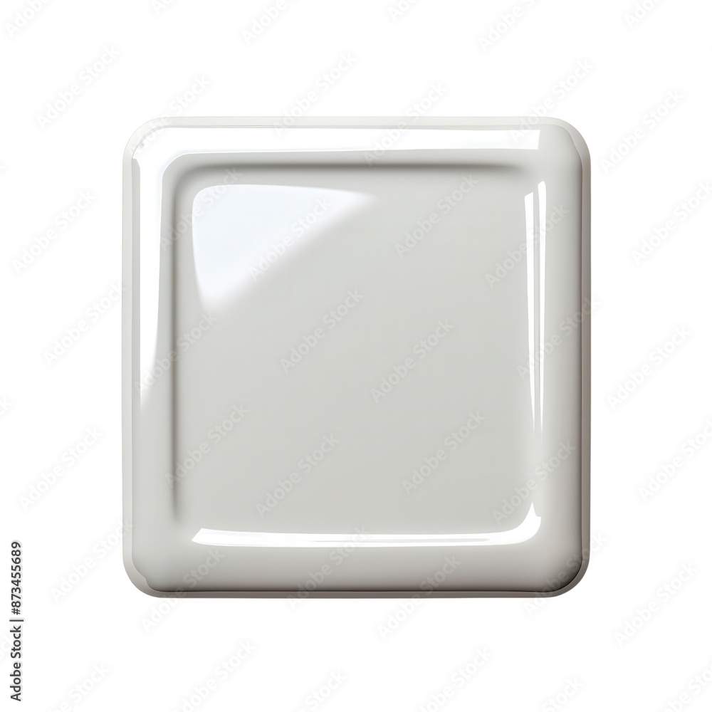 Minimalist glossy white square tile with smooth edges and reflective surface, ideal for modern designs and clean aesthetics. Minimalist glossy white square tile with smooth edges and reflective surface, ideal for modern designs and clean aesthetics.