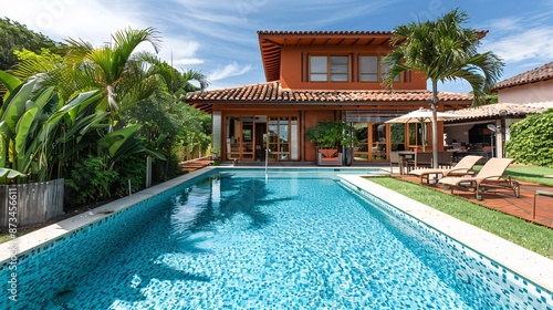 Wallpaper Mural Villa with swimming pool. Torontodigital.ca