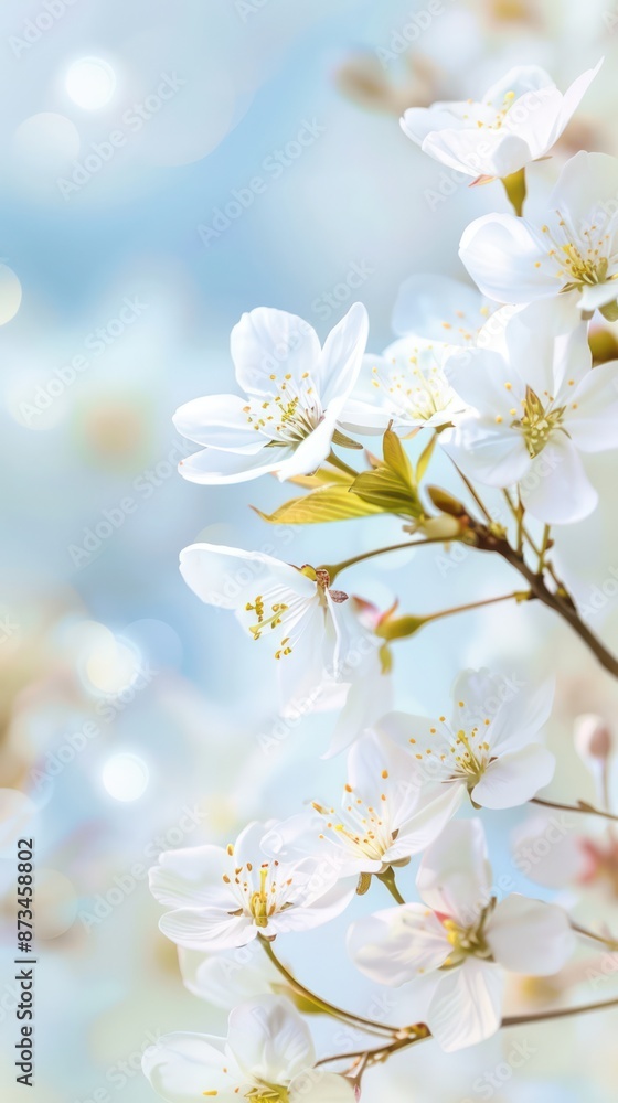 Beautiful white cherry blossoms with blurred background in springtime. Beautiful white cherry blossoms with blurred background in springtime.