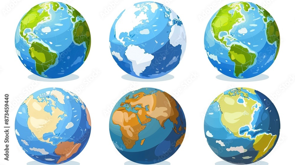 Global Perspectives: A Diverse Collection of Stylized Earth Globes Global Perspectives: A Diverse Collection of Stylized Earth Globes