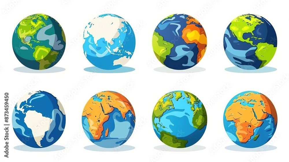 Global Perspectives: A Diverse Collection of Stylized Earth Globes Global Perspectives: A Diverse Collection of Stylized Earth Globes