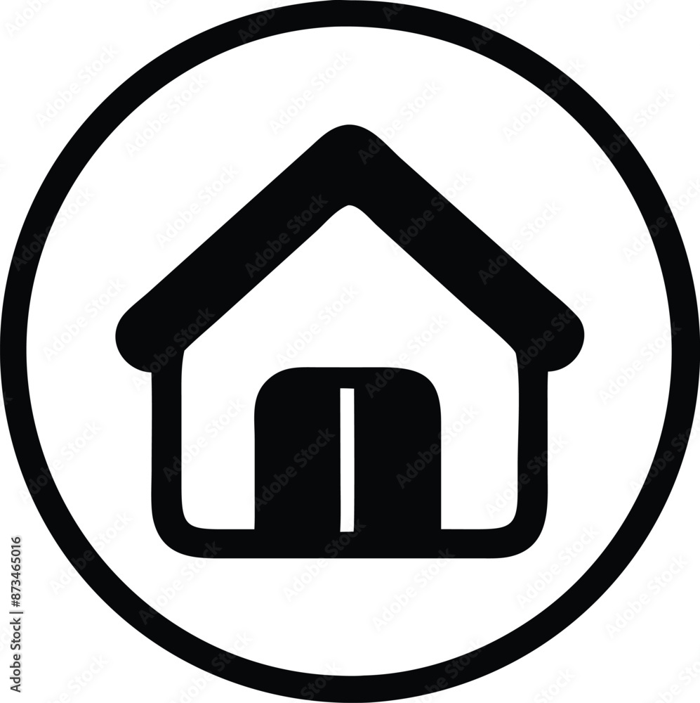 Flat Home Icon Silhouette Vector Illustration for UI UX Web Design Flat Home Icon Silhouette Vector Illustration for UI UX Web Design