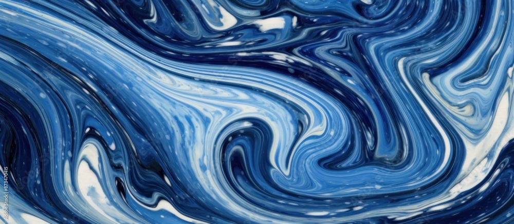 Abstract Swirling Blue and White Paint Abstract Swirling Blue and White Paint
