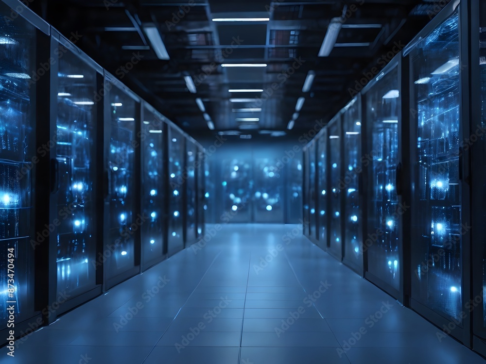 Digital Network and data servers room Digital Network and data servers room