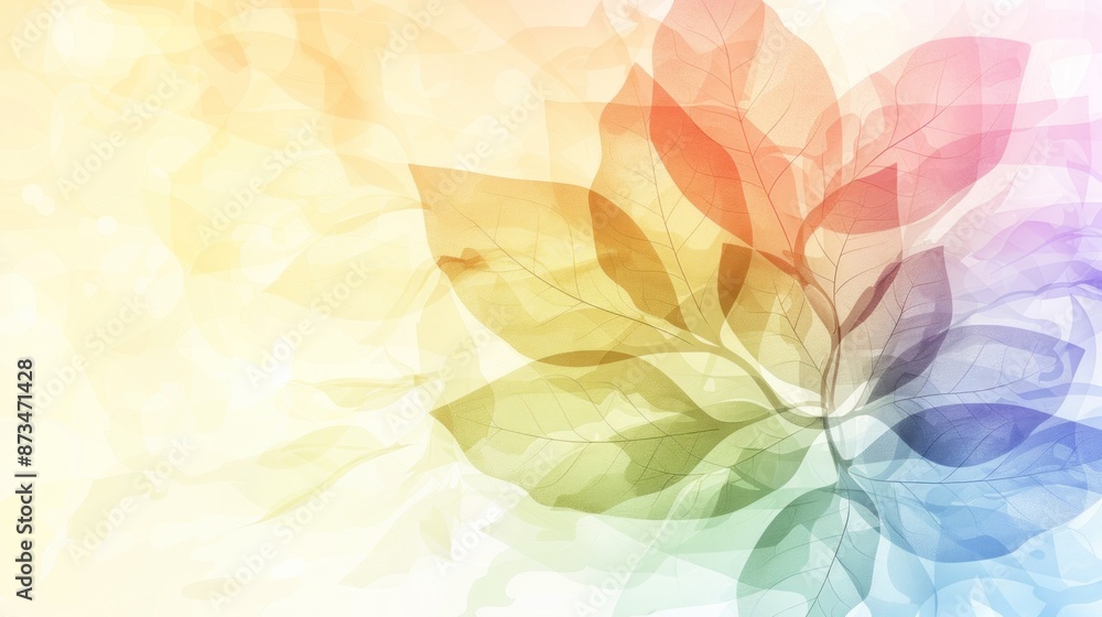 Abstract Colorful Transparent Leaves Abstract Colorful Transparent Leaves