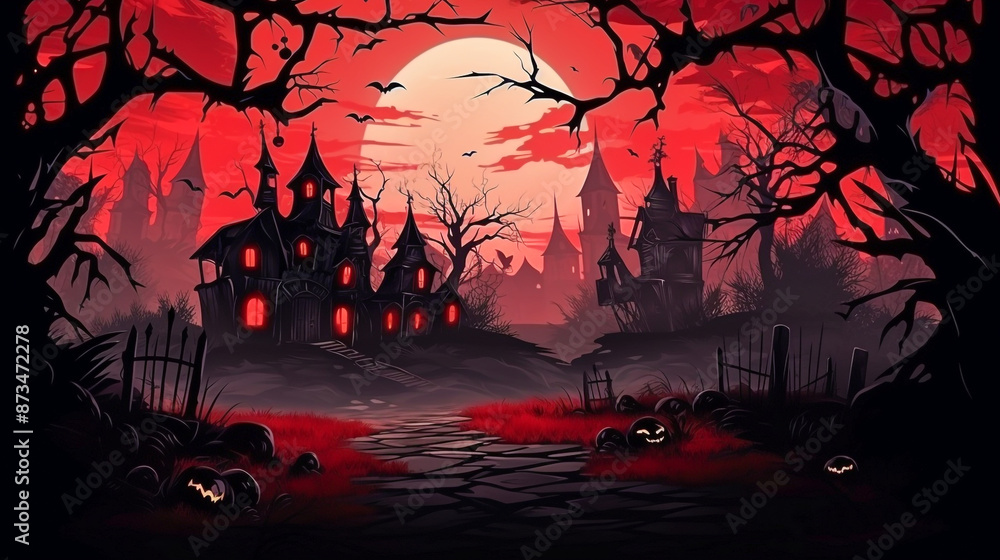 Spooky Halloween Dark Scene Background HD Spooky Halloween Dark Scene Background HD