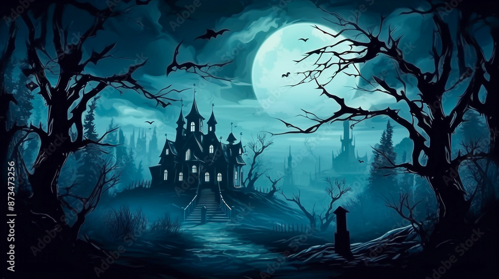 Spooky Halloween Dark Scene Background HD Spooky Halloween Dark Scene Background HD