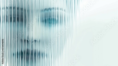 Glitched and corrupted female face. Model hidden behind mirror pattern. Split personality disorder. Concept of advertising mental health. Multiple person. Beautiful girl face.