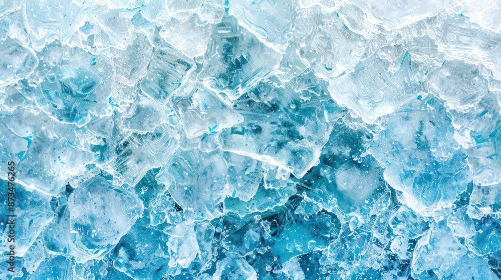 Abstract Ice Texture in Blue and White Hues Abstract Ice Texture in Blue and White Hues