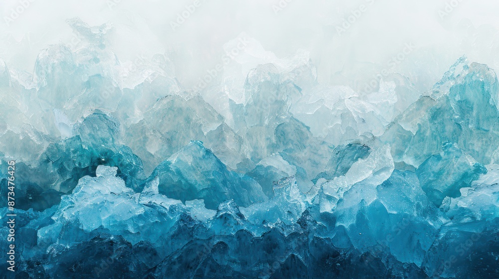 Abstract Ice Formation: A Symphony of Blues Abstract Ice Formation: A Symphony of Blues