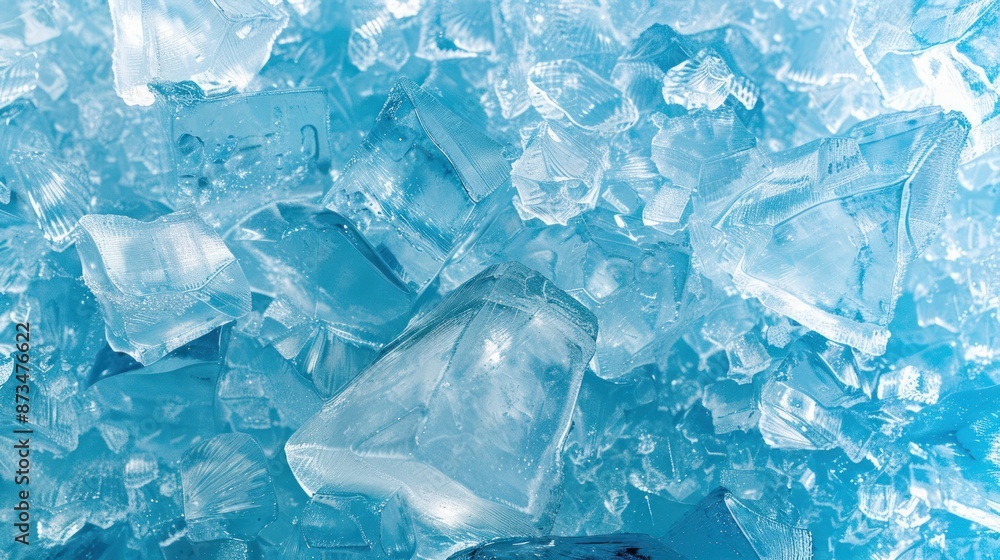 A Close-Up of Icy Blue Crystals A Close-Up of Icy Blue Crystals
