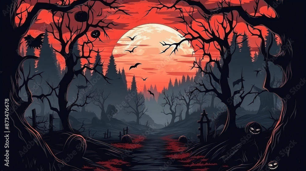 Dark Scene Halloween Ghost With Scary Background Dark Scene Halloween Ghost With Scary Background
