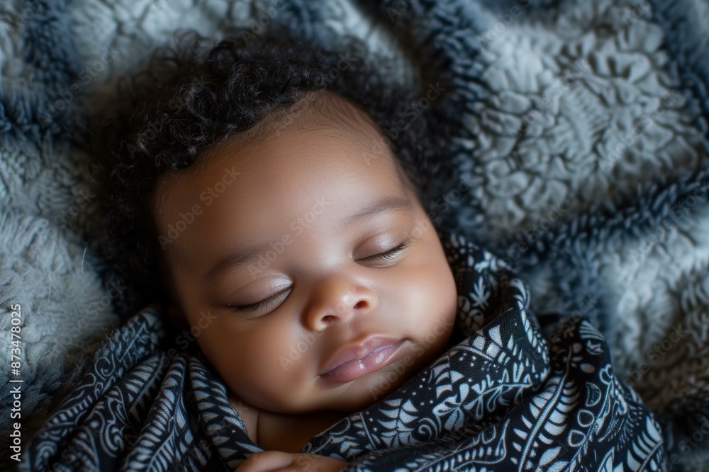Delightful Afro baby. Portrait family kid. Generate Ai Delightful Afro baby. Portrait family kid. Generate Ai