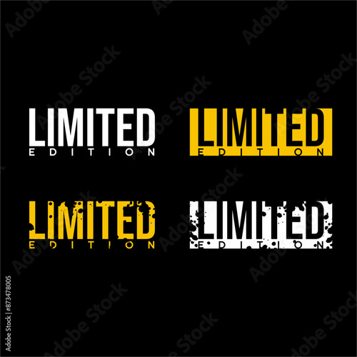 Limited edition word design with . simple and grunge style.