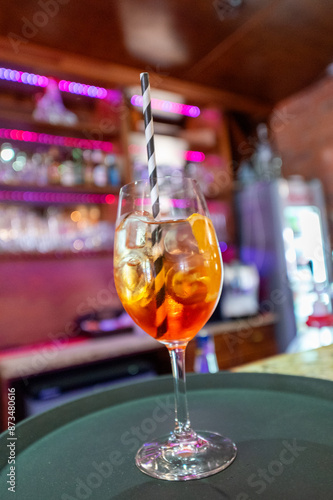 drink aperol on the bar