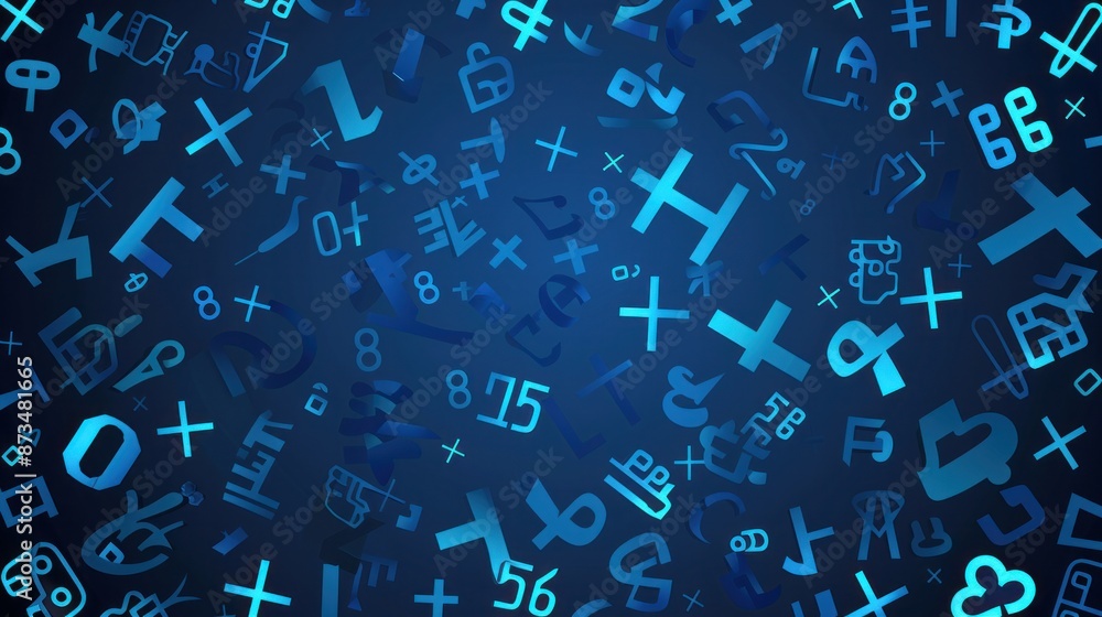 Background pattern with blue mathematical plus symbols.
Background pattern with blue mathematical plus symbols.