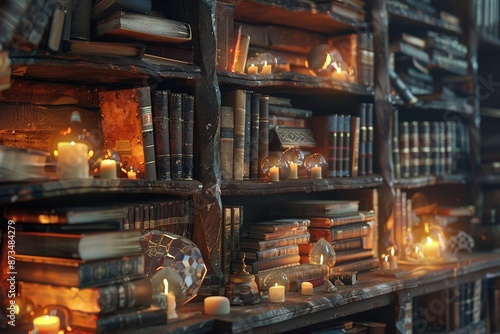 Enchanted Library of Ancient Tomes