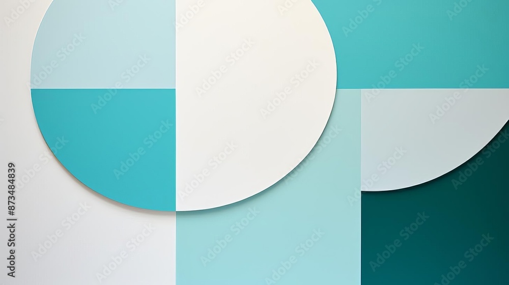 Minimalist Abstract with Overlapping Blue and White Geometric Shapes Minimalist Abstract with Overlapping Blue and White Geometric Shapes