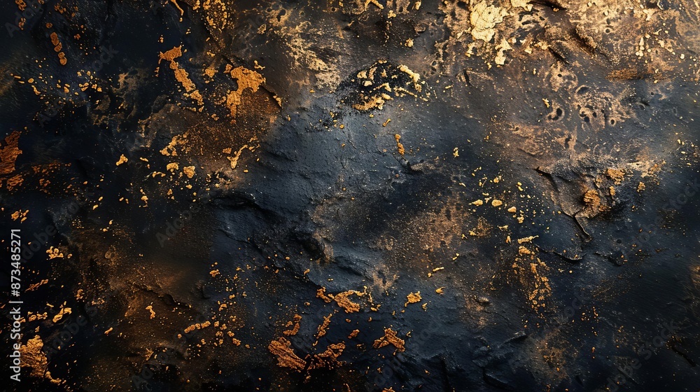 Luxurious Black and Gold Abstract Texture with Metallic Highlights Luxurious Black and Gold Abstract Texture with Metallic Highlights