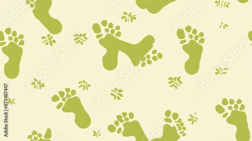 Footprints in the Sand: A Seamless Pattern © Iswanto