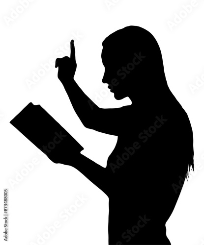 Female Woman Preacher Teaching from Bible