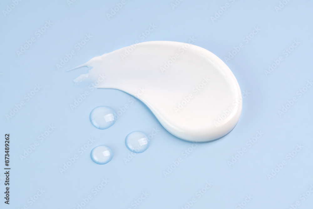Cosmetic smears on a soothing blue background Cosmetic smears on a soothing blue background