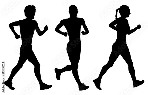 atletas, caminata, siluetas, salto, pertiga, deporte, vectores, ilustracion, corriendo, carrera, deporte