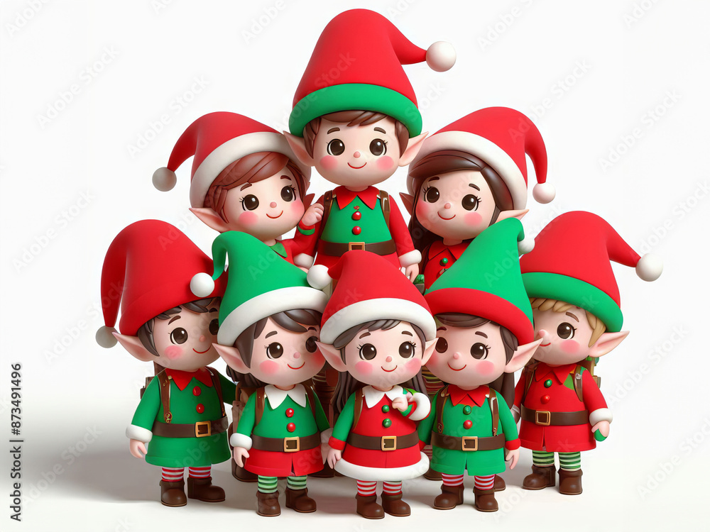 Celebrating Christmas with 3D cartoon figure graphic Celebrating Christmas with 3D cartoon figure graphic