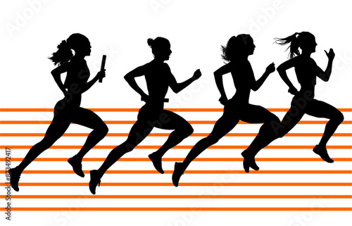 atletas, siluetas, salto, pertiga, deporte, vectores, ilustracion, corriendo, carrera, deporte
