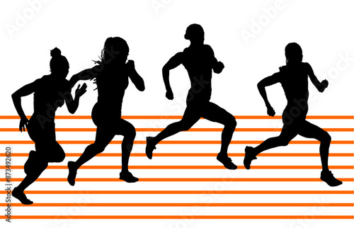 atletas, siluetas, salto, pertiga, deporte, vectores, ilustracion, corriendo, carrera, deporte