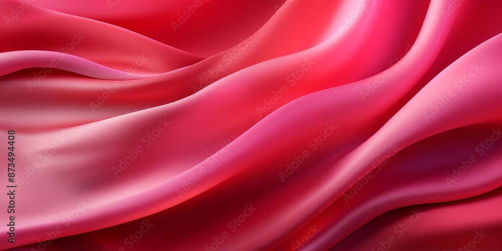 Obraz premium Red Silk Waves, a Smooth and Elegant Texture