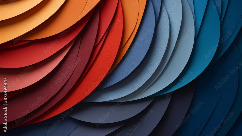 Fototapeta premium Colorful Layered Paper, a Vibrant and Dynamic Abstract