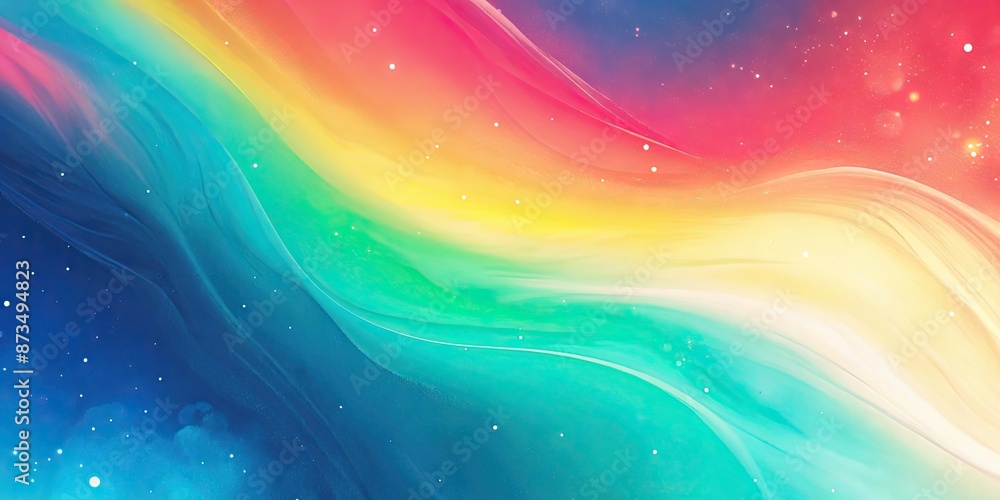 A vibrant abstract background with a blend of vivid colors like blue, green, red, and yellow, seamlessly merging in a gradient. The composition features fluid shapes such as circles, wavy lines, and c A vibrant abstract background with a blend of vivid colors like blue, green, red, and yellow, seamlessly merging in a gradient. The composition features fluid shapes such as circles, wavy lines, and c