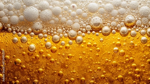 Wallpaper Mural The bubbles in the beer are large and numerous, creating a frothy Torontodigital.ca