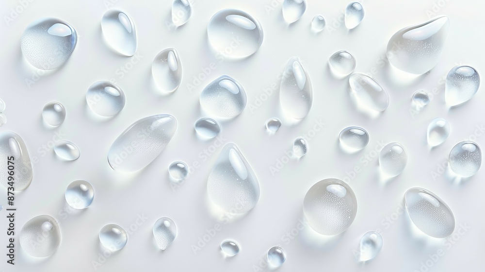 Water drops background - clean, refreshing design. A high-resolution image featuring clear water drops on a white background. Perfect for backgrounds, websites, and designs. Water drops background - clean, refreshing design. A high-resolution image featuring clear water drops on a white background. Perfect for backgrounds, websites, and designs.