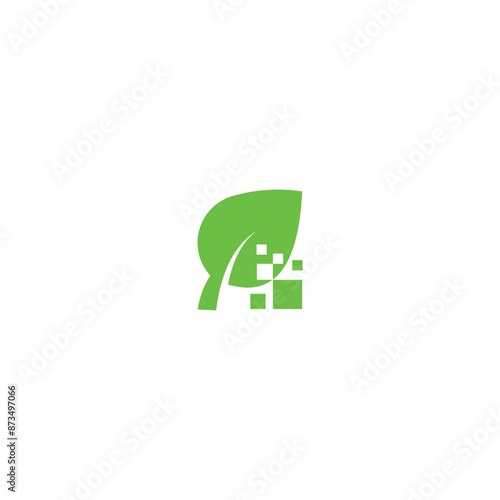 leaf digital logo designs