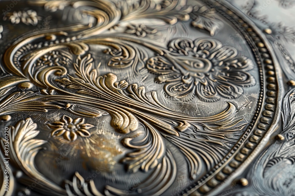 Masterful Engrave Etching Designs on Metal Plates with Solid Background Masterful Engrave Etching Designs on Metal Plates with Solid Background