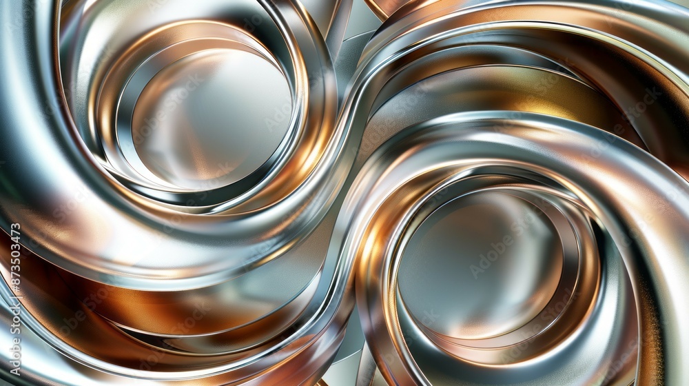 Abstract metallic swirls background. Free high-resolution image of metallic swirls in a 3D digital art style. Abstract metallic swirls background. Free high-resolution image of metallic swirls in a 3D digital art style.